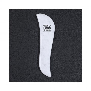 S Shape White Jade Stone Gua Sha Facial and Body Massage Tool